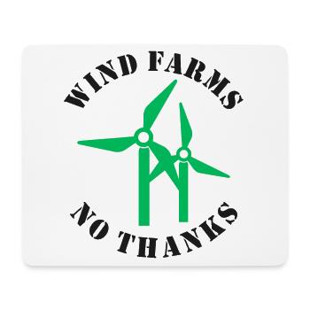 Wind Farms No Thanks - Mouse Pad (horizontal) - white - Front