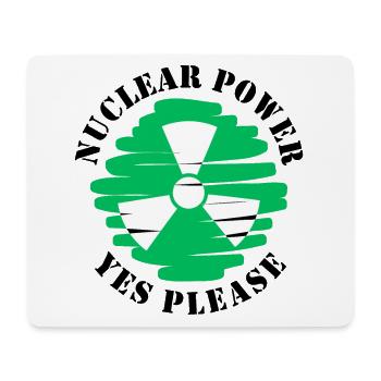 Atomkraft, Ja bitte, Kernenergie - Mousepad (Querformat) - Weiß - Vorne