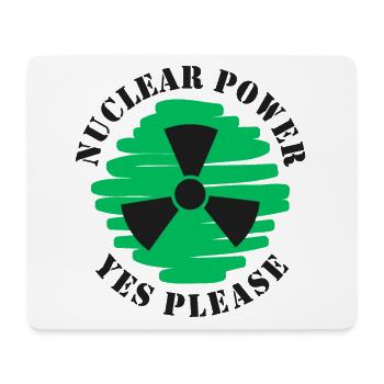 Atomkraft, Ja bitte, Kernenergie - Mousepad (Querformat) - Weiß - Vorne