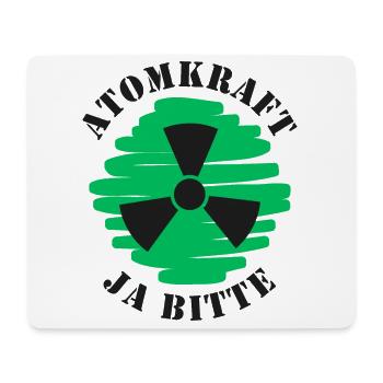 Atomkraft, Ja bitte, Kernenergie - Mousepad (Querformat) - Weiß - Vorne