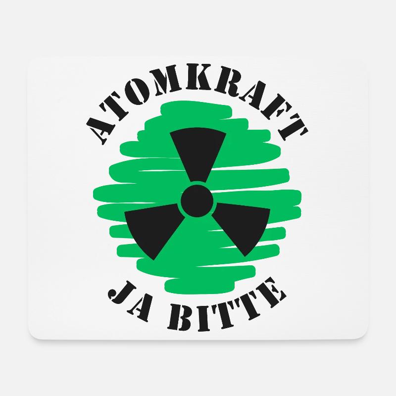 Atomkraft, Ja bitte, Kernenergie - Mousepad (Querformat) - Weiß