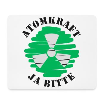 Atomkraft, Ja bitte, Kernenergie - Mousepad (Querformat) - Weiß - Vorne