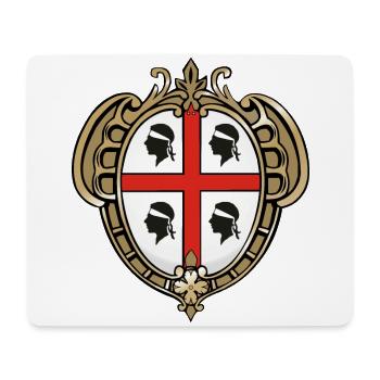 Armoiries en or de la Sardaigne - Tapis de souris (format paysage) - blanc - Devant