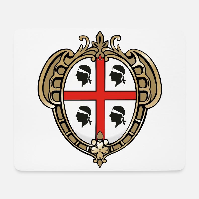Goldenes Wappen Sardiniens - Mousepad (Querformat) - Weiß