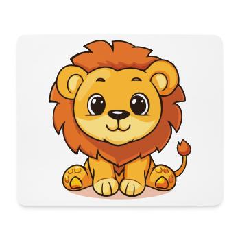 lion lion bébé bébé enfant enfantin mignon mignon - Tapis de souris (format paysage) - blanc - Devant