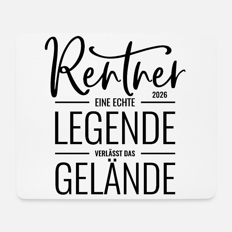 Rentner 2026 Eine Legende verlässt das Gelände - Mousepad (Querformat) - Weiß