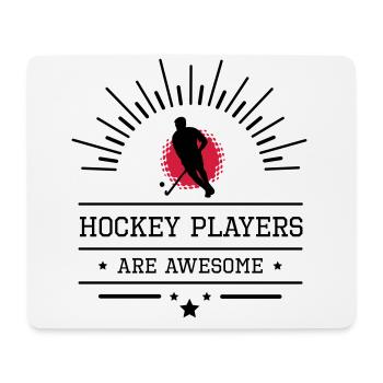 Hockeyplayers are awesome - Mousepad (Querformat) - Weiß - Vorne