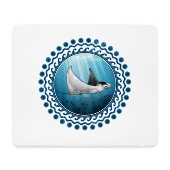 Mantarochen - Mousepad (Querformat) - Weiß - Vorne