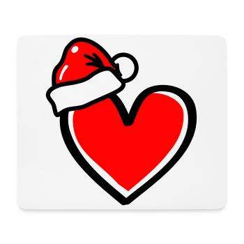 Coeur Noël Noël - Tapis de souris (format paysage) - blanc - Devant