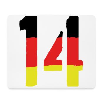 14 Symbole numérique Allemagne - Tapis de souris (format paysage) - blanc - Devant