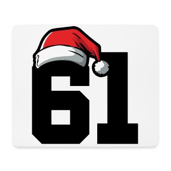 61 Numéro Noël - Tapis de souris (format paysage) - blanc - Devant