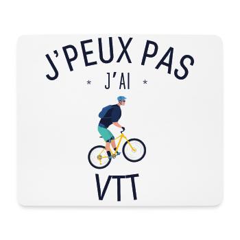 J Peux Pas J Ai Vtt - Tapis de souris (format paysage) - blanc - Devant