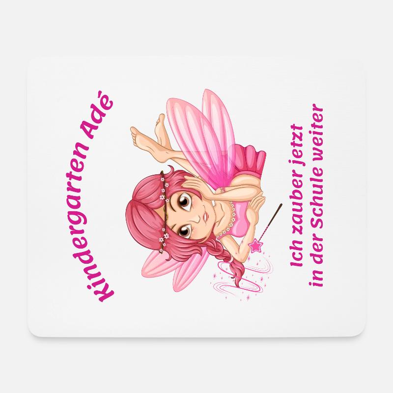Kindergarten Adé, ich zauber in der Schule weiter - Mousepad (Querformat) - Weiß