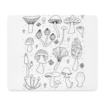 mushrooms - Mouse Pad (horizontal) - white - Front