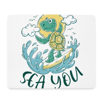 Surf - Mer vous - Tapis de souris (format paysage) - blanc - Devant