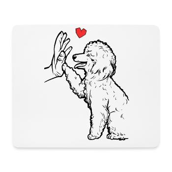 Poodle Süße Pudel Liebe Pudel - Mousepad (Querformat) - Weiß - Vorne