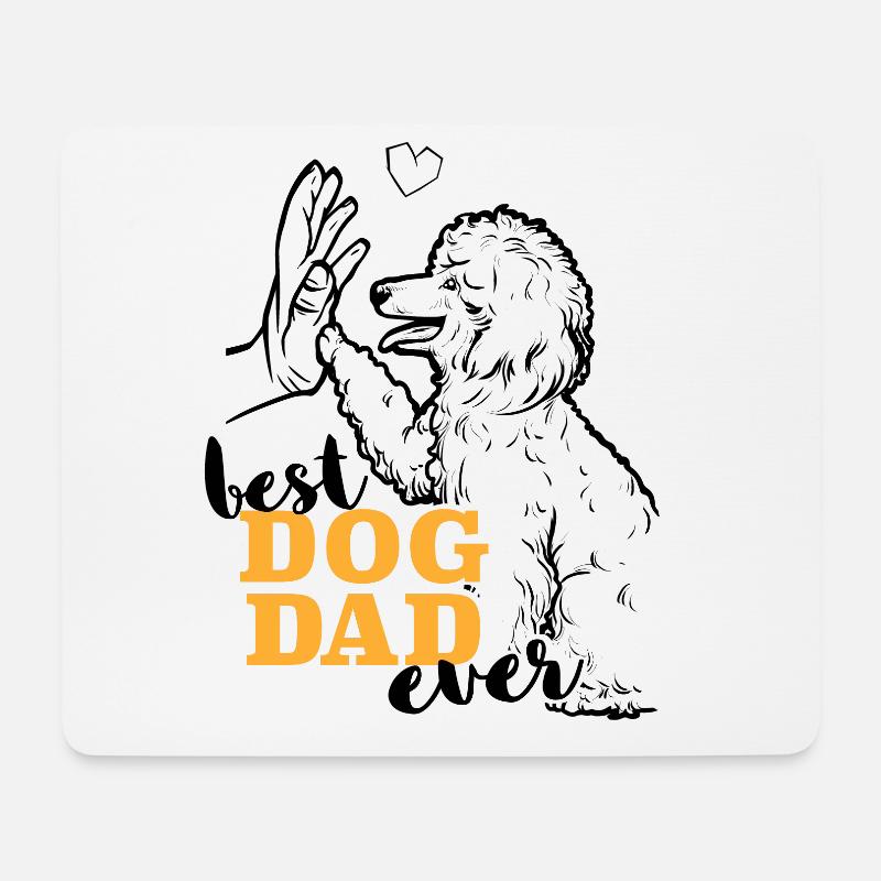 Bester Pudel Papa Pudel - Mousepad (Querformat) - Weiß