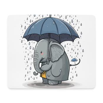 Jours de pluie - Tapis de souris (format paysage) - blanc - Devant
