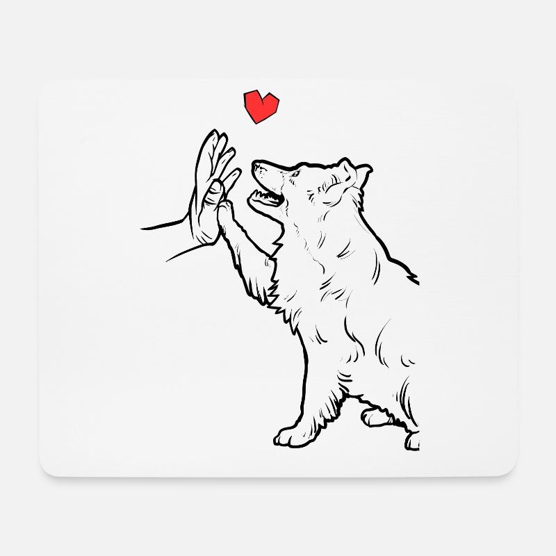 Border Collie Niedlich Border Collie Liebe Border - Mousepad (Querformat) - Weiß