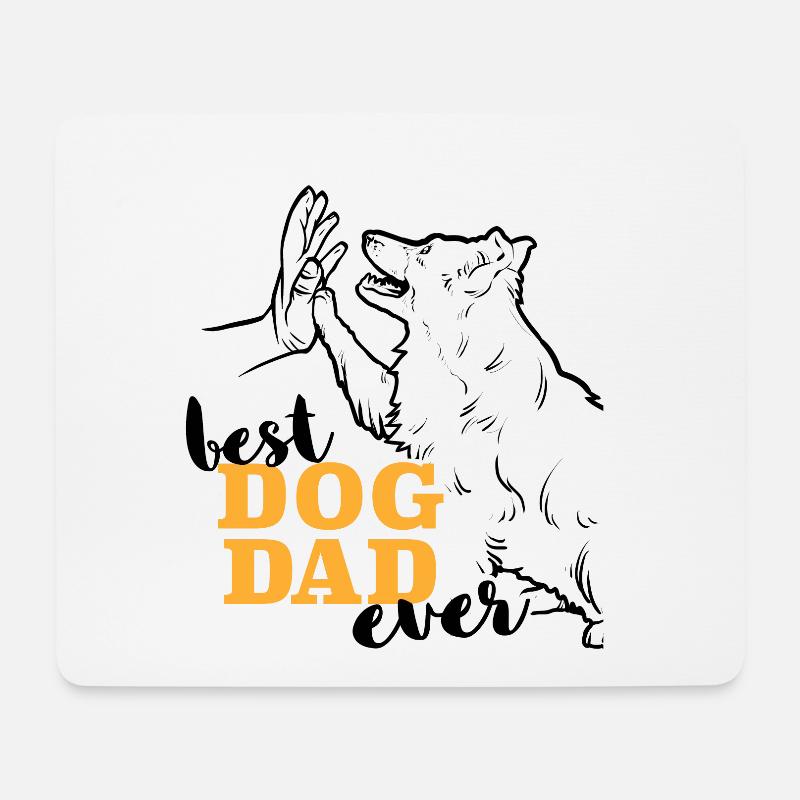 Bester Border Collie Hundepapa Der Welt - Mousepad (Querformat) - Weiß