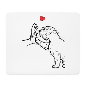 Schnauzer miniature mignon miniature - Tapis de souris (format paysage) - blanc - Devant