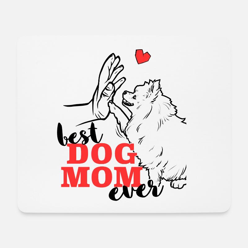 Beste Pomeranian Mama Pomeranian - Mousepad (Querformat) - Weiß