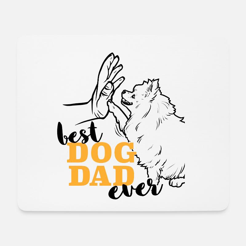 Bester Pomeranian Papa - Mousepad (Querformat) - Weiß