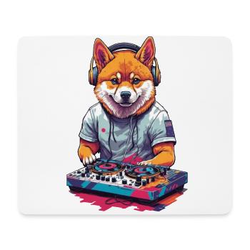 Shiba Inu DJ Hund Musik und Hundeliebe Design - Mousepad (Querformat) - Weiß - Vorne