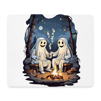 Halloween Ghosts Camping Kids Cartoon - Mouse Pad (horizontal) - white - Front