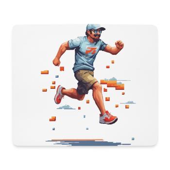 Retro Gamer Pixel Art Vintage Video Game - Mouse Pad (horizontal) - white - Front