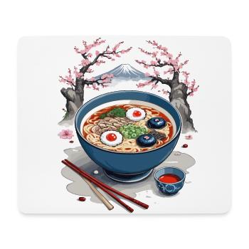 Japanische Ramen Ukiyo-E Vintage Kunst Design - Mousepad (Querformat) - Weiß - Vorne