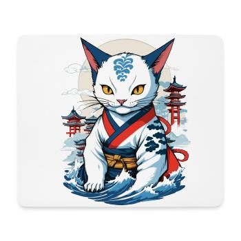 Aesthetic Cat Love Streetwear Japan Cats - Mouse Pad (horizontal) - white - Front