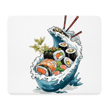 Sushi Bowl Ukiyo-E Japan Retro Aesthetic Design - Mouse Pad (horizontal) - white - Front