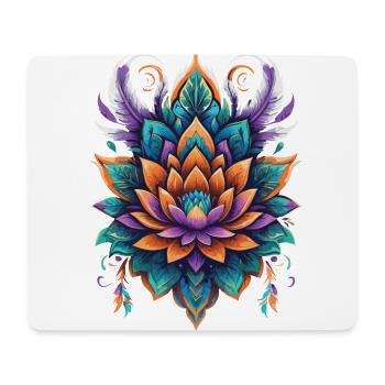Fleur de vie Lotus spiritualité Design - Tapis de souris (format paysage) - blanc - Devant