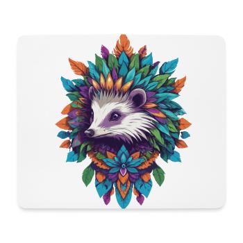 Spirituelles Krafttier Dachs Mandala - Mousepad (Querformat) - Weiß - Vorne