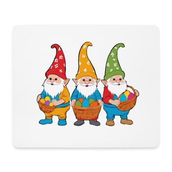 Ostern Nordische Wichtel Gnom Osterhase Zwerge - Mousepad (Querformat) - Weiß - Vorne