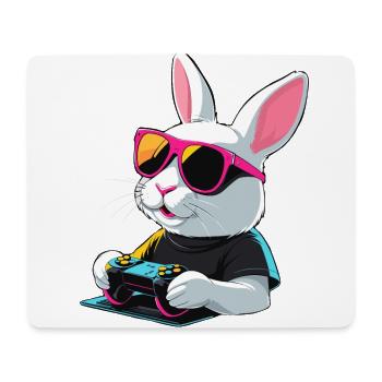 Osterhase Gamer Gaming Streetwear Ikonisches - Mousepad (Querformat) - Weiß - Vorne
