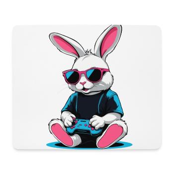 Osterhase Gamer Ikonisches Ostern Gaming - Mousepad (Querformat) - Weiß - Vorne