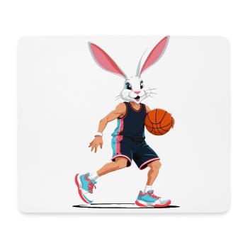 Basketballspieler Osterhase Lustig Streetwear - Mousepad (Querformat) - Weiß - Vorne