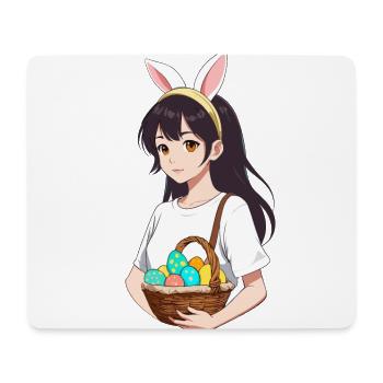 Anime Ostern Kawaii Osterhase Manga Mädchen Otaku - Mousepad (Querformat) - Weiß - Vorne