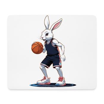 Basketballspieler Osterhase Lustig Streetwear - Mousepad (Querformat) - Weiß - Vorne