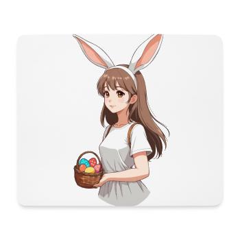 Anime Ostern Kawaii Osterhase Manga Mädchen Otaku - Mousepad (Querformat) - Weiß - Vorne