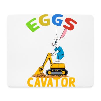 Lustiger Ostern Spruch Osterhase Baggerfahrer - Mousepad (Querformat) - Weiß - Vorne