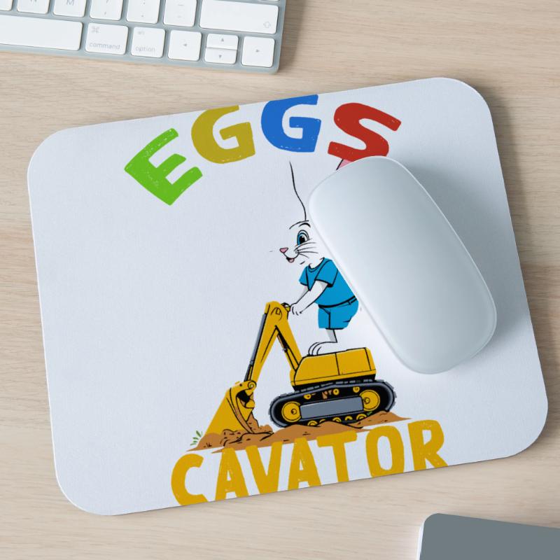 Funny Easter Saying Easter Bunny Excavator Driver Mouse Pad (horizontal)