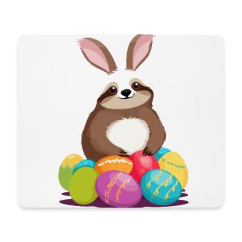 Funny Sloth Easter Bunny Iconic Easter - Mouse Pad (horizontal) - white - Front