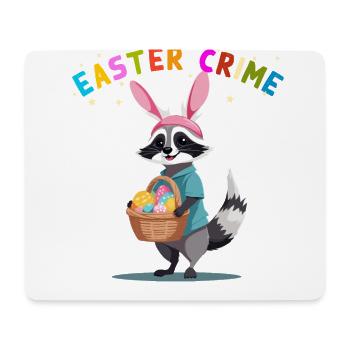 Funny Cute Raccoon Easter Eggs Design - Mouse Pad (horizontal) - white - Front