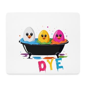 Oeuf Teinture Dire Couleurs Pour Pâques Drôle Coloré - Tapis de souris (format paysage) - blanc - Devant