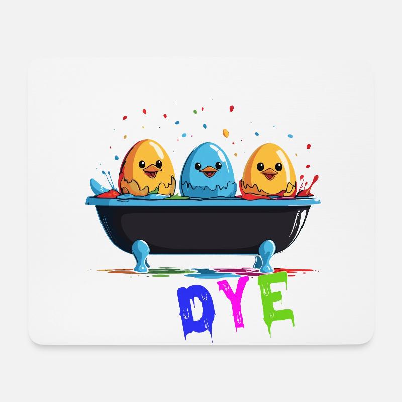 Lustiges Eierfärben Farben Zu Ostern Künstler - Mousepad (Querformat) - Weiß