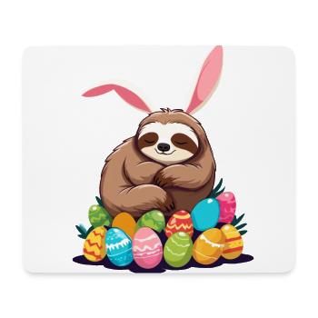 Funny Sloth Easter Bunny Iconic Easter - Mouse Pad (horizontal) - white - Front
