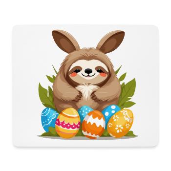 Funny Sloth Easter Bunny Iconic Easter - Mouse Pad (horizontal) - white - Front